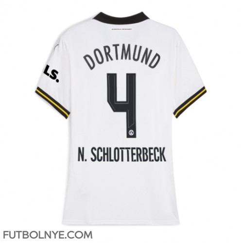 Camiseta Borussia Dortmund Nico Schlotterbeck #4 Tercera Equipación para mujer 2024-25 manga corta